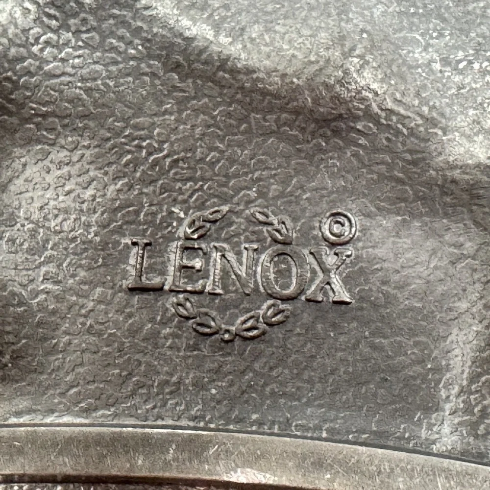 Lenox Cornucopia Horn of‎ Plenty Vintage Metal Dish Holiday Silver Collectible